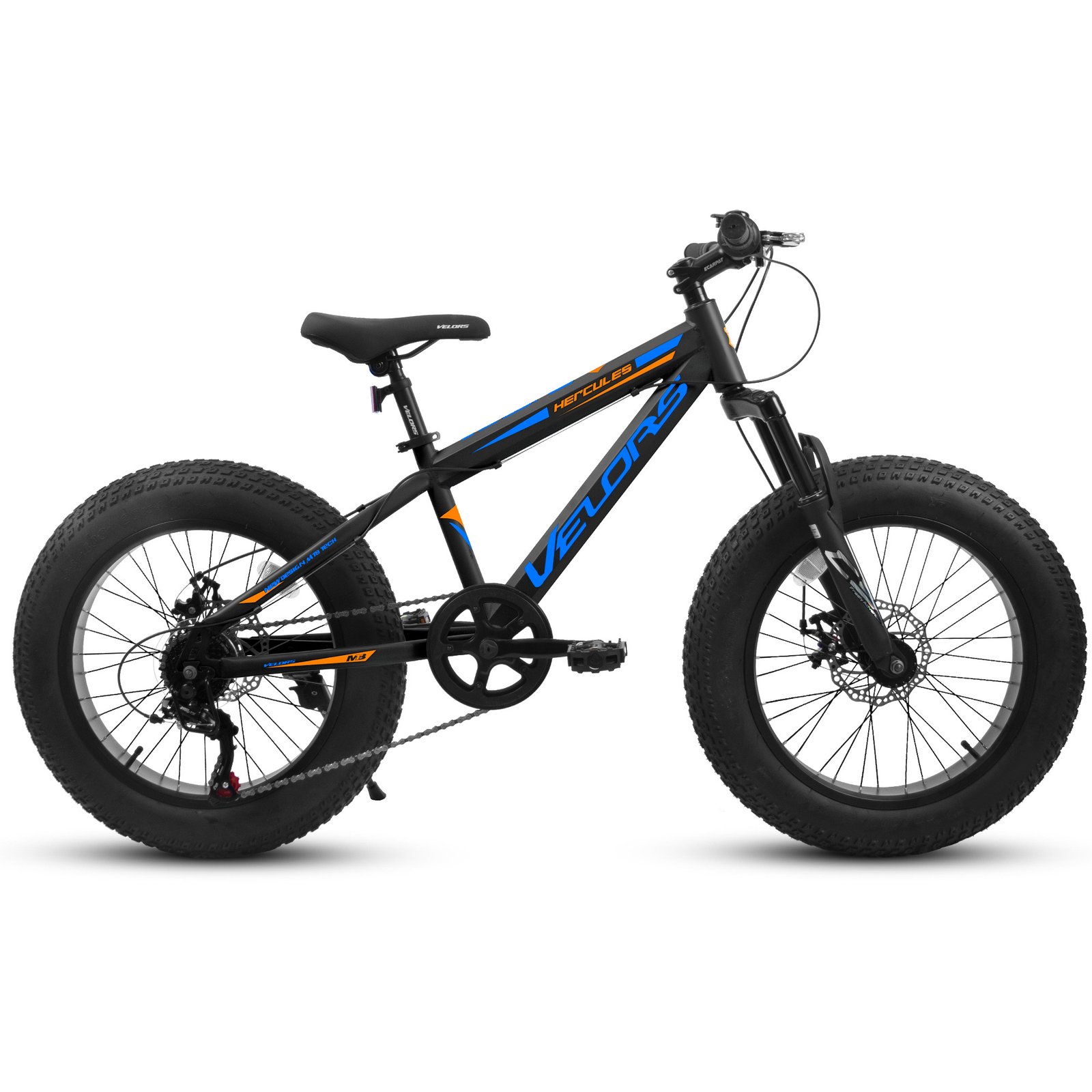 V20235 20 Inch Fat Tire Bike 7 Speed Mountain Bike, Dual Disc Brakes, High Carbon Steel Frame, Front Suspension, Mountain Buggy, City Commuter City Bike, Fat Tire Bike - Image 5