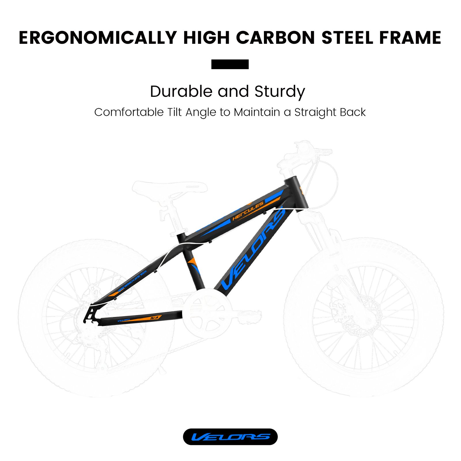V20235 20 Inch Fat Tire Bike 7 Speed Mountain Bike, Dual Disc Brakes, High Carbon Steel Frame, Front Suspension, Mountain Buggy, City Commuter City Bike, Fat Tire Bike - Image 2